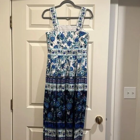 Shoshanna Almma midi dress in blue size 2 - Picture 7 of 9